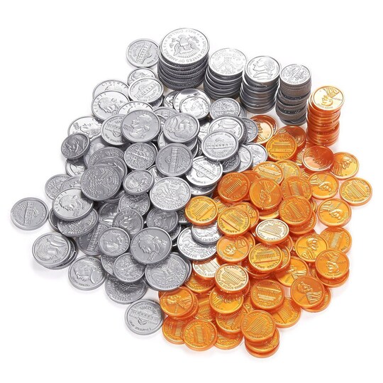 Plastic toy money sales